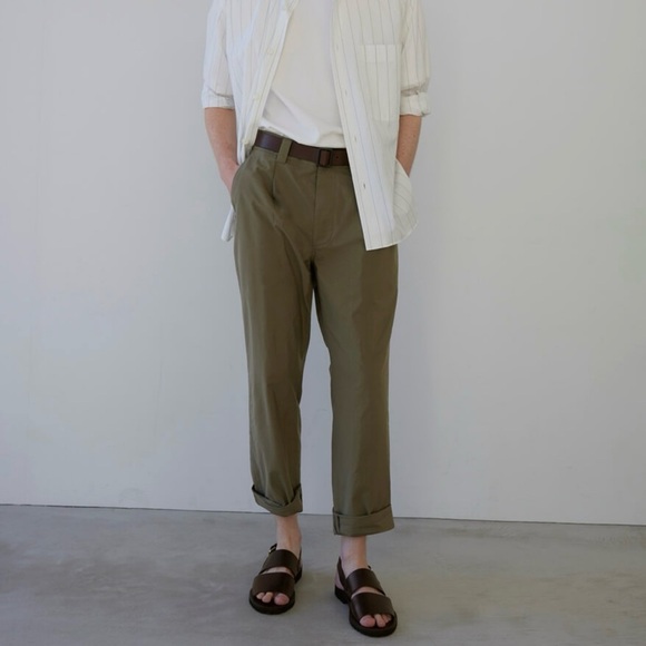 MHL / Margaret Howell Cotton Twill Pleated Work Trouser - Picture 11 of 11